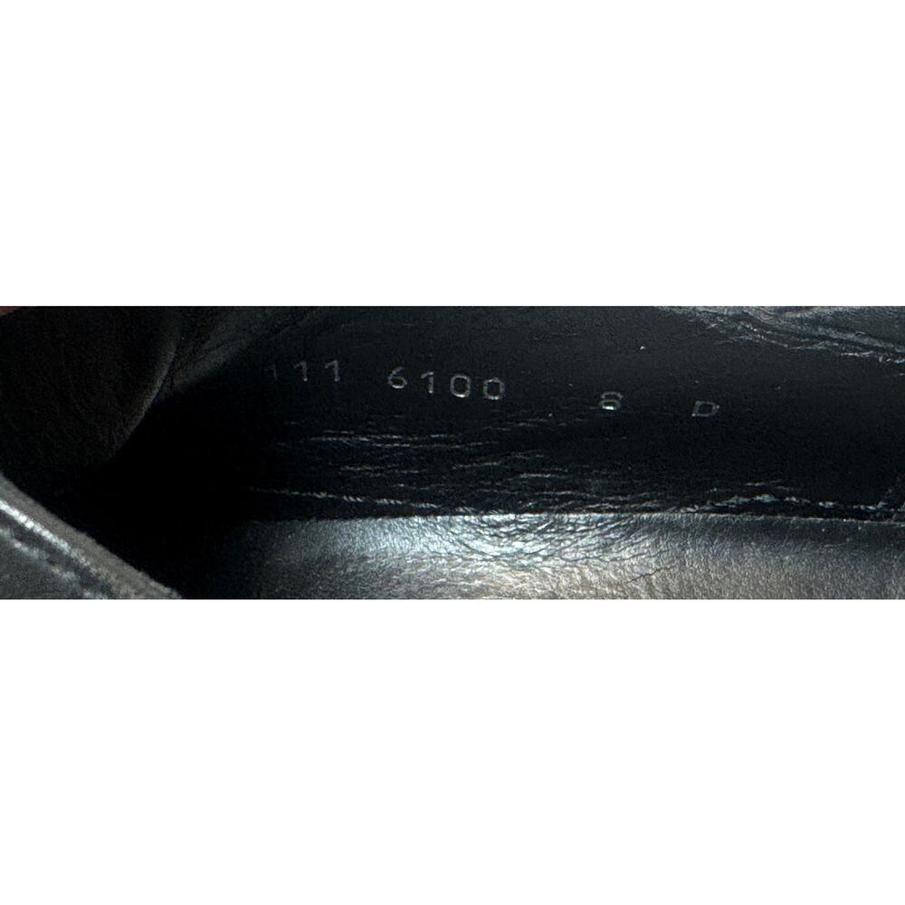 Gucci Black Leather Lace Up Oxford Sneakers Mens 8 / 9.5 US Comfort Casual Logo - Picture 11 of 12
